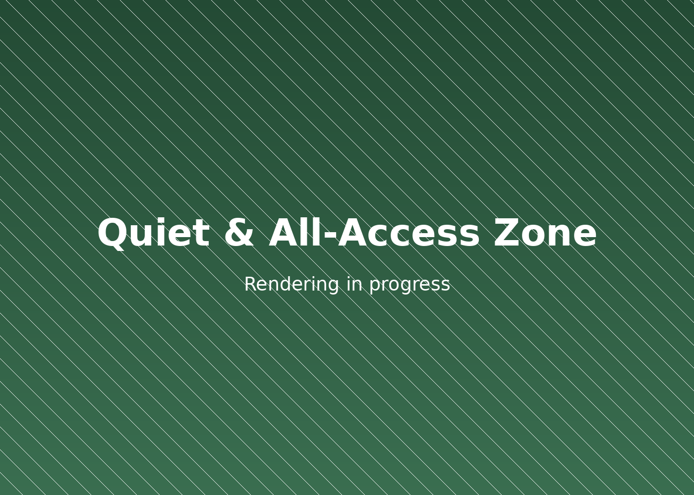 Rendering of the quiet and all-access zone